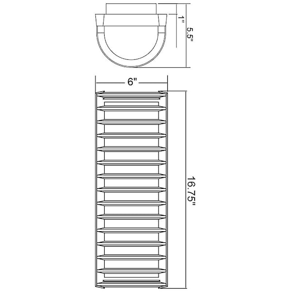 Bermuda 2 Light Outdoor Wall Mount, Bronze Finish, Ribbed Frosted Glass